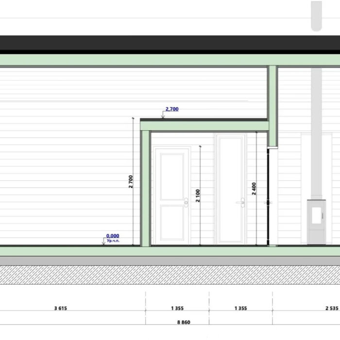 Каркасный дом с баней ВЕРШИНА