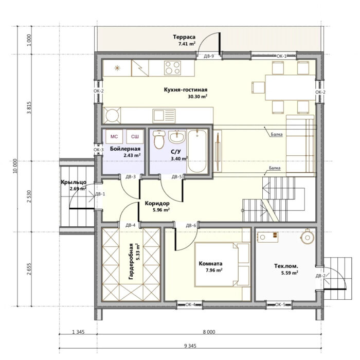 Каркасный дом БРИЗ