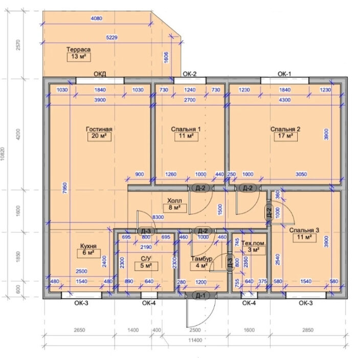 Каркасный дом ЛАКО